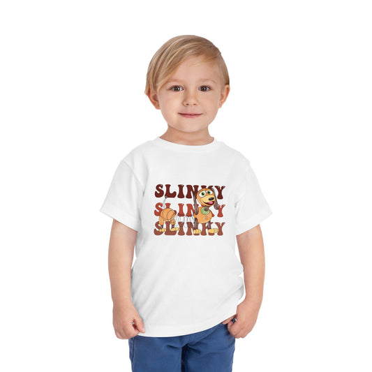 Slinky Toddler T-Shirt — Cute Retro 'Slinky Slinky Slinky' Graphic Tee