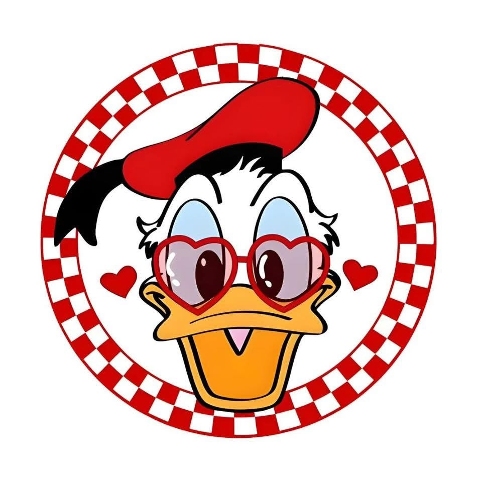 Toddler Long Sleeve Tee — Retro Minnie Face with Red Checkerboard