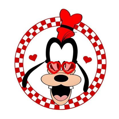 Toddler Long Sleeve Tee — Retro Minnie Face with Red Checkerboard