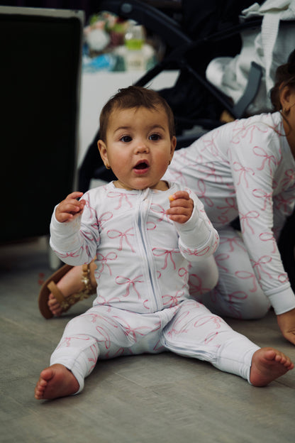 Pink Bow PJs Onesie